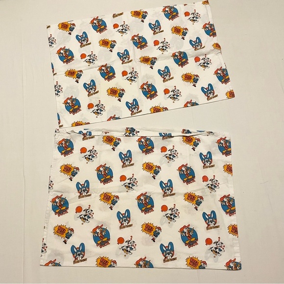 Kids Cartoon Print Set of 2 Pillowcase Ringo Rabbit Deputy Duck - Picture 1 of 16